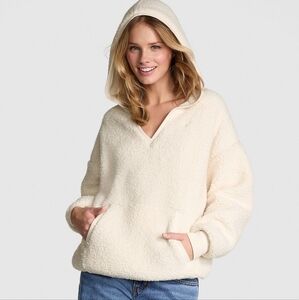 Pink Cozy Cream Sherpa Hoodie
